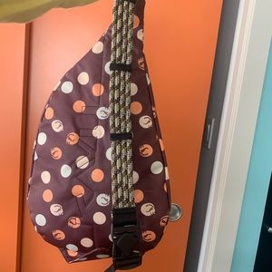 Kavu rope sling bag, cat polka dot patterned